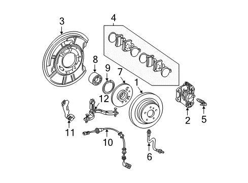 2001 Mercedes-Benz C240 Rear Brakes Diagram