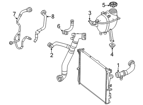 2021 Mercedes-Benz GLE63 AMG S SUV Hoses, Lines & Pipes