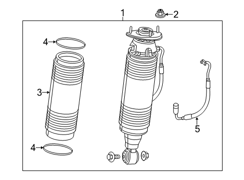 2014 Mercedes-Benz SL550 Struts & Components Diagram