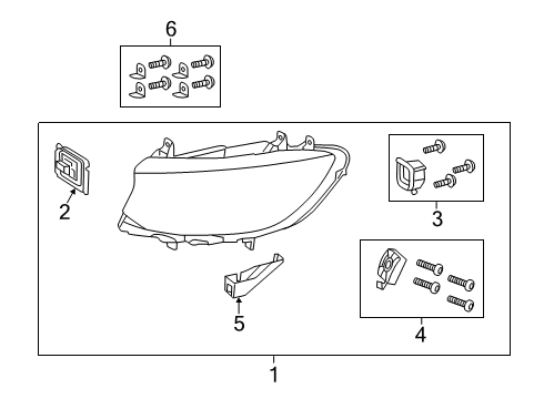 2019 Mercedes-Benz Sprinter 3500 Headlamp Components Diagram 2