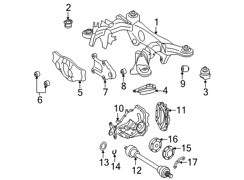 2012 Mercedes-Benz S400 Drive Axles - Rear Diagram