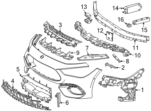 2025 Mercedes-Benz CLE300 Bumper & Components - Front Diagram 4