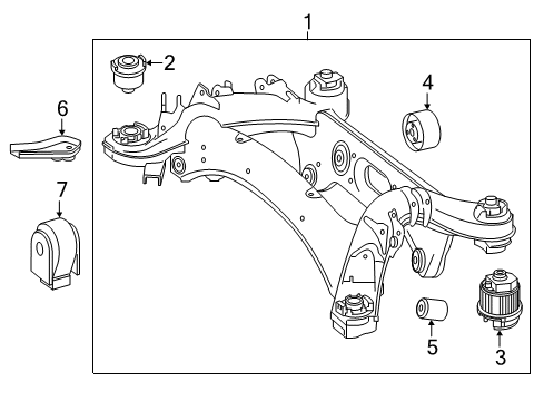 2020 Mercedes-Benz E53 AMG Suspension Mounting - Rear Diagram