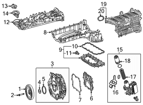 2020 Mercedes-Benz GLS450 Engine Parts Diagram