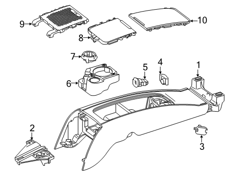 2016 Mercedes-Benz S550 Rear Console Diagram