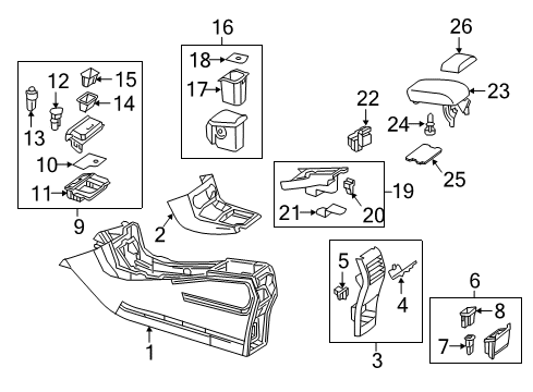 2016 Mercedes-Benz B250e Center Console