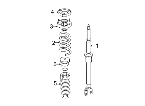 2007 Mercedes-Benz E320 Shocks & Components Diagram 2