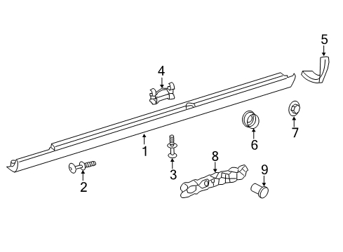 2007 Mercedes-Benz S550 Exterior Trim - Pillars