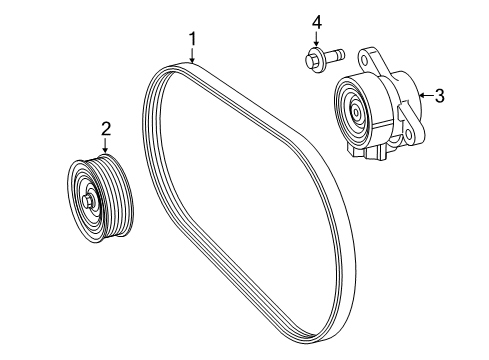 2017 Mercedes-Benz GLC43 AMG Belts & Pulleys - Belts Diagram 2