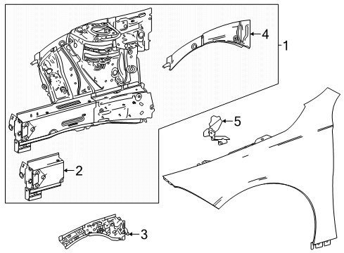 2025 Mercedes-Benz CLA35 AMG Structural Components & Rails