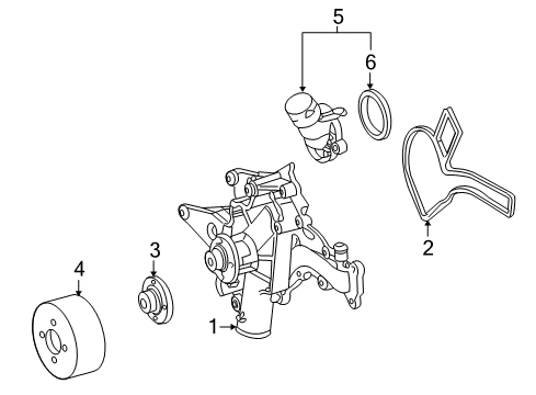 2004 Mercedes-Benz CLK320 Water Pump