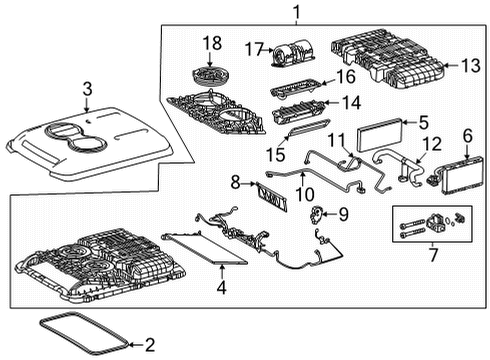 2025 Mercedes-Benz Sprinter 3500XD A/C Evaporator Components Diagram