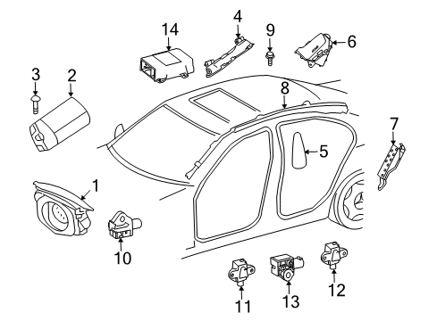 2014 Mercedes-Benz E250 Air Bag Components