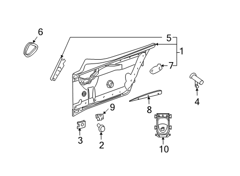 2006 Mercedes-Benz CLK55 AMG Interior Trim - Quarter Panels Diagram