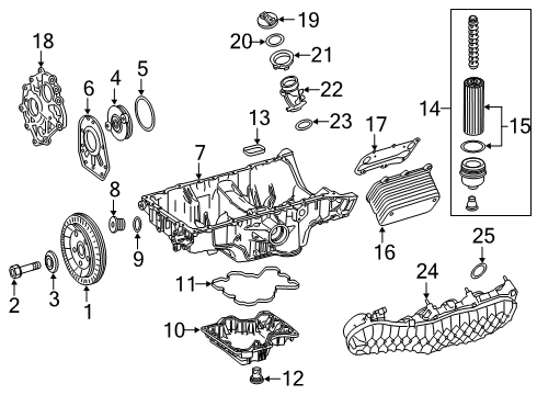 2018 Mercedes-Benz E63 AMG S Engine Parts Diagram