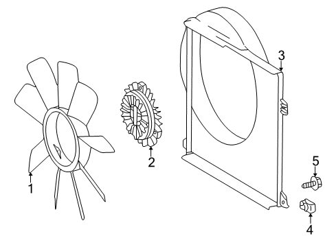 1999 Mercedes-Benz ML430 Cooling Fan