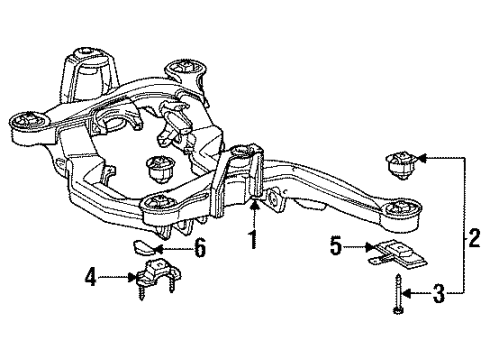 1996 Mercedes-Benz S500 Front Subframe