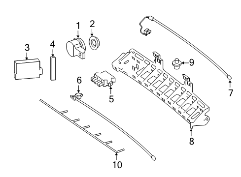 2018 Mercedes-Benz E400 Electrical Components - Rear Bumper Diagram