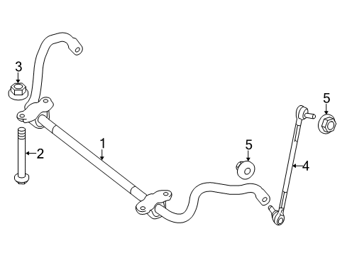 2017 Mercedes-Benz E400 Stabilizer Bar & Components Diagram 5