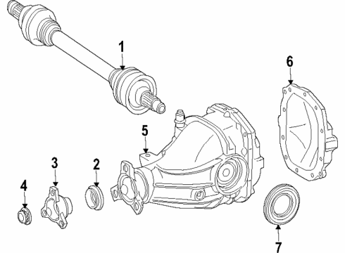 2019 Mercedes-Benz E450 Differential - Rear Diagram