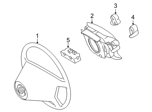 2010 Mercedes-Benz CLS550 Steering Wheel & Trim Diagram