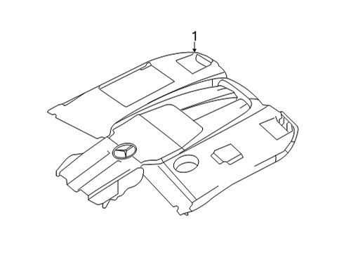 2025 Mercedes-Benz AMG GT 63 Engine Appearance Cover Diagram 2