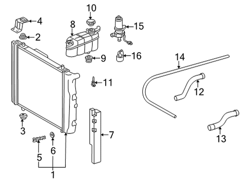 2006 Mercedes-Benz G500 Radiator & Components