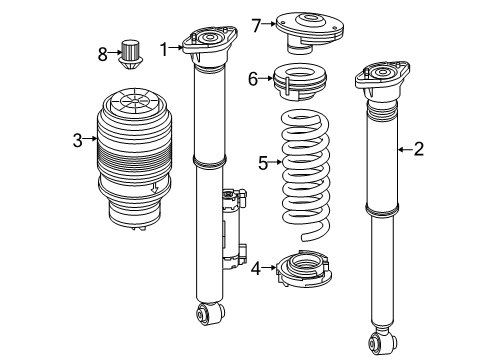 2023 Mercedes-Benz C300 Shocks & Components Diagram 2