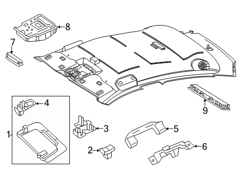 2024 Mercedes-Benz GLC300 Interior Trim - Roof Diagram 3