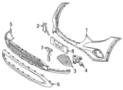 2024 Mercedes-Benz GLC300 Bumper & Components - Front Diagram 3