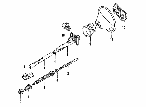 1986 Mercedes-Benz 560SEC Steering Column Diagram