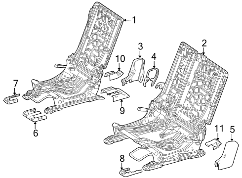 2024 Mercedes-Benz EQB 250+ Second Row Seats Diagram 4