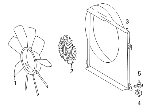 2003 Mercedes-Benz ML350 Cooling Fan
