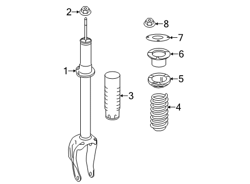 2012 Mercedes-Benz ML63 AMG Shocks & Components Diagram 2