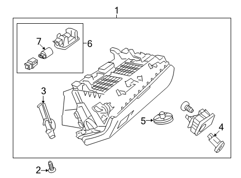 2016 Mercedes-Benz E400 Glove Box Diagram