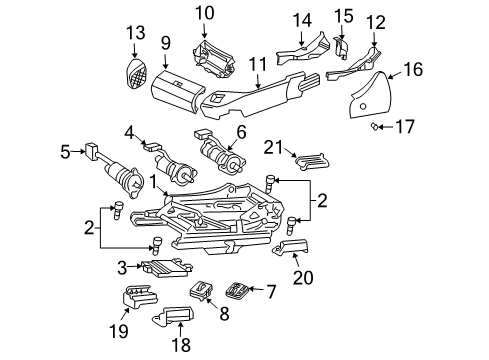 2005 Mercedes-Benz SL600 Tracks & Components Diagram