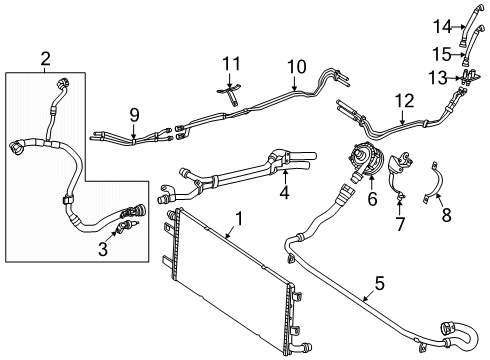 2025 Mercedes-Benz G63 AMG Radiator & Components Diagram 2