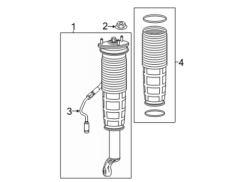 2019 Mercedes-Benz S560e Shocks & Components Diagram 3