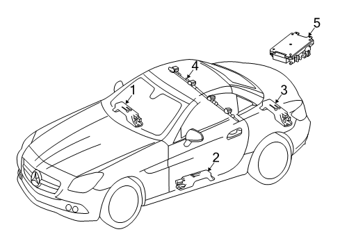 2020 Mercedes-Benz SLC300 Keyless Entry Components Diagram