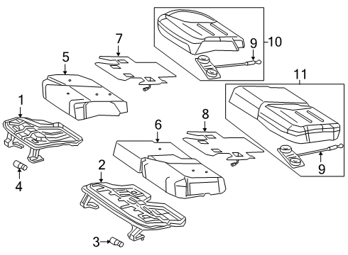 2024 Mercedes-Benz G550 Rear Seat Components Diagram 3