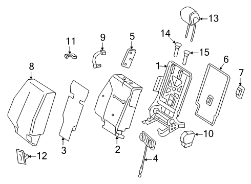 2025 Mercedes-Benz G580 Cover, Seat Backrest Diagram for 463-920-98-06-9Y88