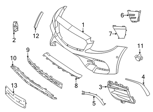 2023 Mercedes-Benz E450 Bumper & Components - Front Diagram 3