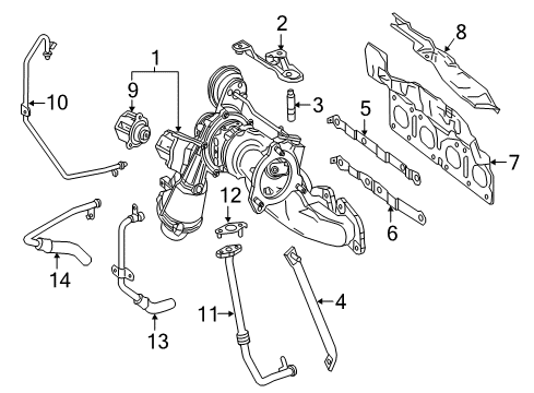 2019 Mercedes-Benz GLA250 Exhaust Manifold Diagram