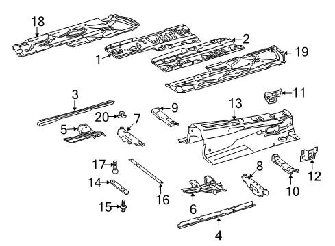 2014 Mercedes-Benz C250 Floor & Rails