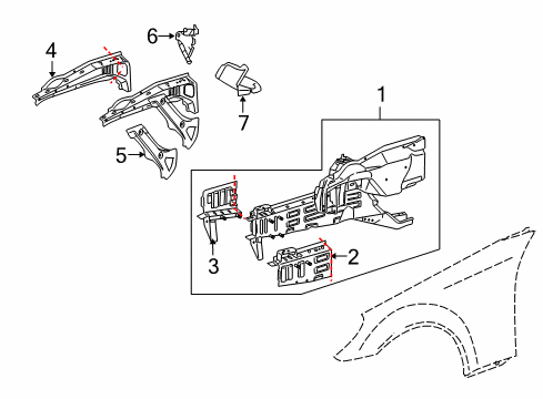2010 Mercedes-Benz SLK300 Structural Components & Rails