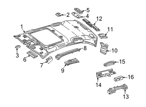 2022 Mercedes-Benz E350 Interior Trim - Roof