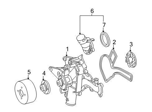 2005 Mercedes-Benz C55 AMG Water Pump Diagram