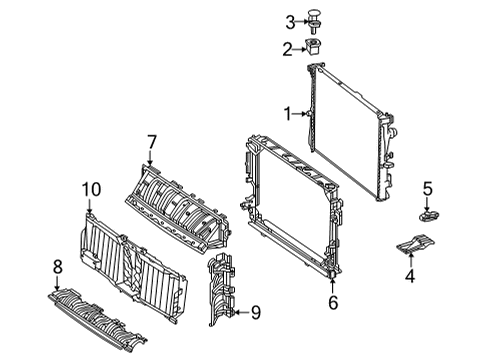 2025 Mercedes-Benz EQS 450+ Radiator & Components
