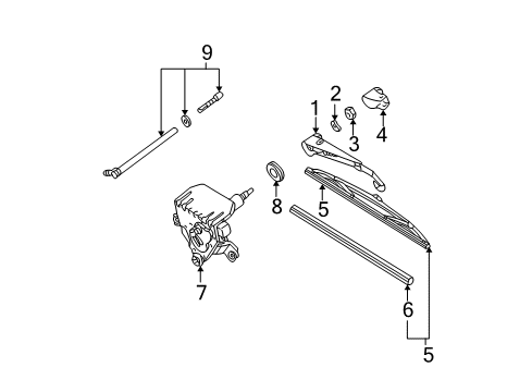 2002 Mercedes-Benz ML500 Wiper & Washer Components