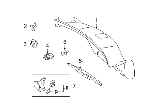 2008 Mercedes-Benz C300 Interior Trim - Trunk Diagram